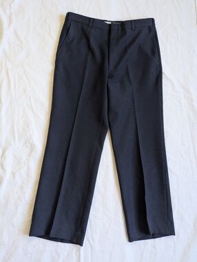 Vintage Poly Pleated Pinstripe Slacks 34x28